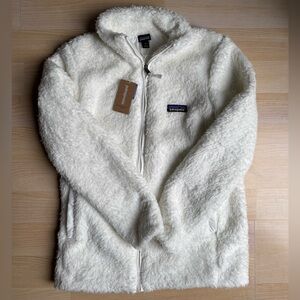 Patagonia Los Gatos White Fleece Zip Up Jacket - NWT